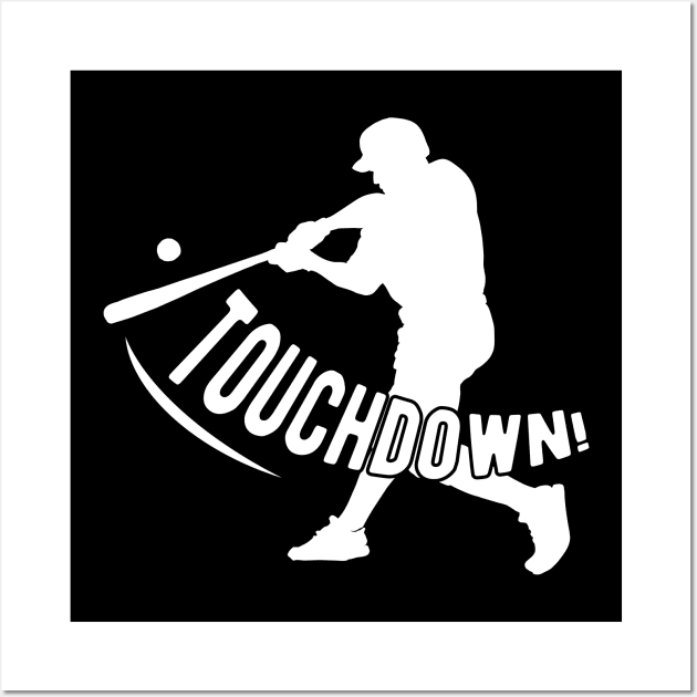 Baseball Player - Touchdown! Wall Art by KC Happy Shop